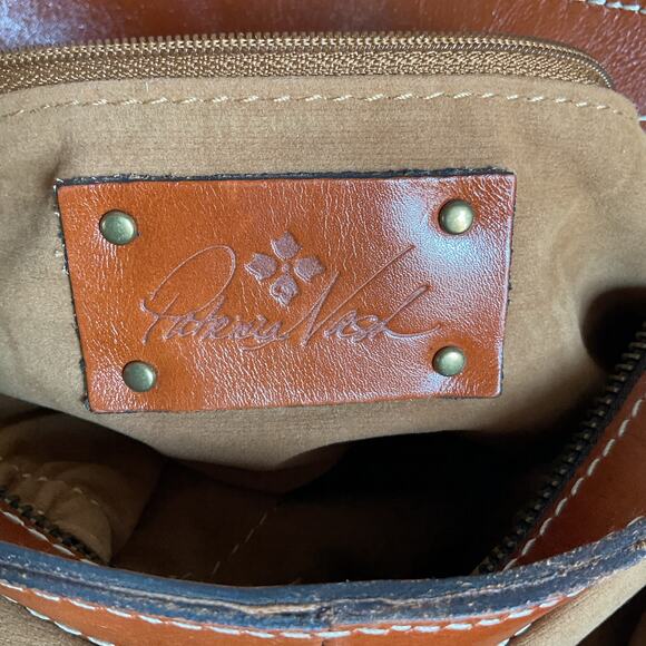 Patricia Nash Brown Leather Satchel Shoulder Bag Tote Purse Women’s Medium - Picture 7 of 14